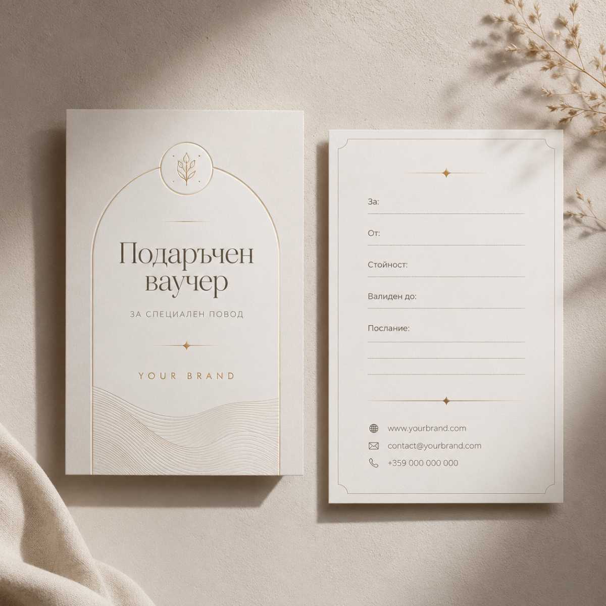 Поздравителна картичка 105×148 мм, ефектен картон